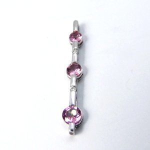 Pink TOPAZ & Diamond Platinum Journey pendant